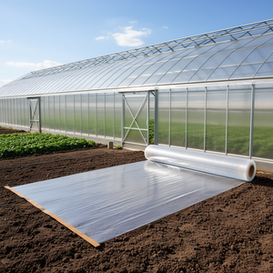 Film en polyéthylène pour serre 16 x 28 pieds, transparent, épaisseur 6 mil, résistant aux UV, couverture plastique agricole pour utilisation en serre - Product Image 2