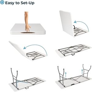 Tables pliantes en plastique <span class=keywords><strong>de</strong></span> <span class=keywords><strong>haute</strong></span> qualité, tables pliantes bon marché pour les mariages, les événements <span class=keywords><strong>de</strong></span> <span class=keywords><strong>jardin</strong></span>, pliables pour les fêtes, 4 pieds/5 pieds/6 pieds, <span class=keywords><strong>table</strong></span> d'extérieur - Product Image 2