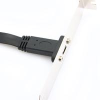 Header Panel Depan USB 3.1 tipe E Male ke USB-C kabel ekspansi betina Tipe C 30cm garis kabel konektor Motherboard komputer