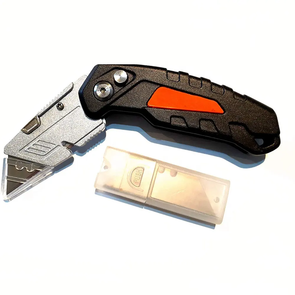 Utility Knife Folding by 6" Cutter Pocket Quick Change