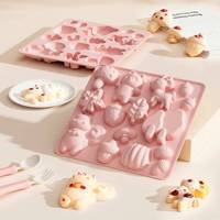 Moule à gâteau en silicone antiadhésif sans BPA, 15 cavités, en forme d'animaux de dessin animé, certifié LFGB, personnalisable par l'usine MUYULINS