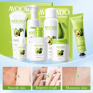 Kit de soins du visage hydratant mains et pieds blanchissant lotion pour le corps crème avocat ensemble de soins de la peau - Product Image 3