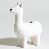 Pot de fleurs en céramique unique en forme de lama, de chia, d'animaux personnalisés, décoration d'intérieur