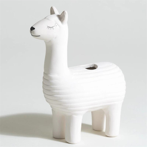 <span class=keywords><strong>Maceta</strong></span> <span class=keywords><strong>de</strong></span> Cerámica Pequeña para Interiores con Diseño Único <span class=keywords><strong>de</strong></span> Llama, Sprout, Munny, Anime, Chia Pet, Animales Personalizados, Decoración - Product Image 3