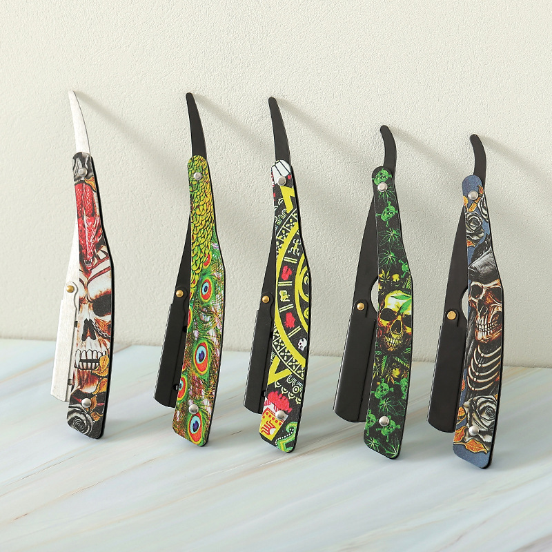 Motif paon noir-3d
