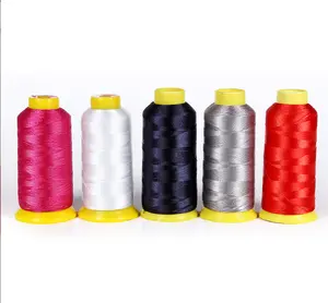 Filament Polyester Gebonden Draad Hoge Sterkte Multicolor Naaimachine Gebonden 210D/3 Polyester Garen
