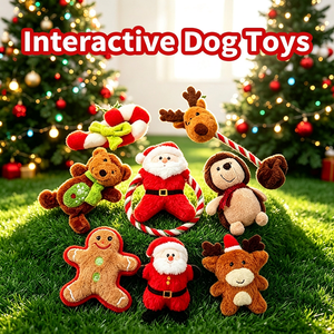 Giocattolo da Masticare per Cani a Forma di Cartone Animato Natalizio, Resistente ai Morsi, per la Pulizia dei Denti, Renna, Orso, Babbo Natale, Regalo per le Festività - Product Image 5