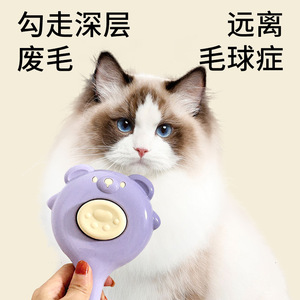 Peine para gatos, herramienta de eliminación de pelo con un solo clic, cepillo doméstico, depilación automática portátil, peine para el cuidado de perros al por mayor. - Product Image 1