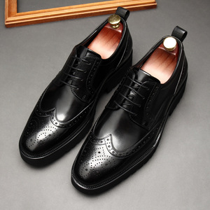 Bottes Chelsea à bout rond pour homme, en cuir de vachette première couche, style décontracté et professionnel, plateforme, hiver 2026 - Product Image 3