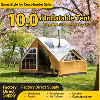 Tente de camping gonflable Peninsula Air House 10 m² en coton Oxford, quatre saisons, ouverture automatique rapide, imperméable et résistante à la pluie