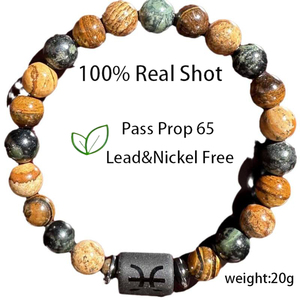 Nuevo Diseño, Pulsera de Piedras Naturales de los 12 Signos del Zodiaco, Ojo de Tigre Amarillo, Piedra de Hígado Negra, Joyería de Moda, Brazalete, Regalo - Product Image 4