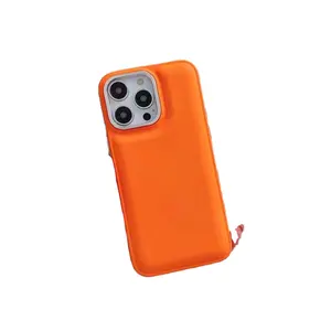 Mode Stijl Luchtkussen Ontwerp Rubber Olie Touch Feel Cover Microfiber Beschermende Tpu Mobiele Telefoon Case Voor Iphone Samsung