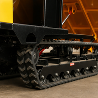 Véhicule de transport sur chenilles à moteur diesel personnalisable, certifié CE, garantie 1 an, capacité 2 tonnes, machine basculante haute performance