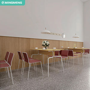 Vente en gros Cantine scolaire Personnel de la société Salle à manger Business Design Table respectueuse de l'environnement Chaise pour 4 personnes - Product Image 2