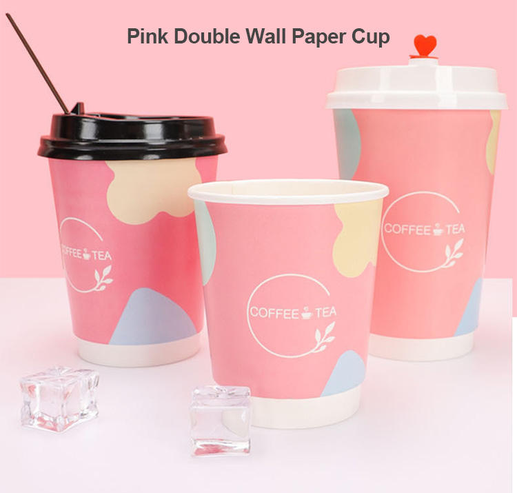 Pink paper cup