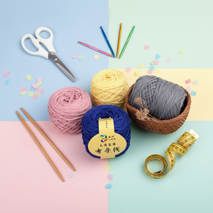 Hilo <span class=keywords><strong>de</strong></span> Tela Elástico Teñido 100% Poliéster, Grueso, para Crochet, Sandalias, Manualidades, Tejido Ecológico - Product Image 1