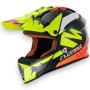 Casco Ls2 Cross Mx437 Volt Fast L in Fibra di Vetro per Moto da Corsa - Product Image 1