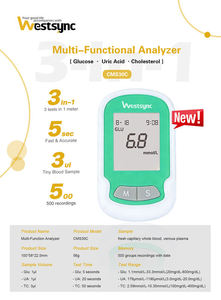 Kit de <span class=keywords><strong>test</strong></span> de santé à domicile 3 <span class=keywords><strong>en</strong></span> 1 pour la détection de l'acide urique, de la glycémie et du cholestérol, livré avec des bandelettes de <span class=keywords><strong>test</strong></span> pour les soins du diabète - Product Image 6