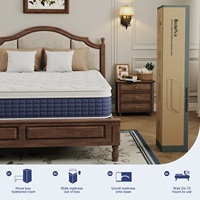 Matelas en tissu de soie Cool Ice Queen King de luxe épaissir la mousse à mémoire de forme matelas confortable Euro matelas à taie d'oreiller