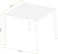 Outdoor Aluminium Gartenpergola mit Verstellbarem Dach Anthrazit 3 X 3 m