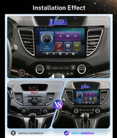 Unidad Principal de 10 Pulgadas con Navegación GPS, WIFI, FM, RDS y BT, Reproductor Multimedia Android con Carplay y Pantalla Táctil para Honda CRV 2012~2016