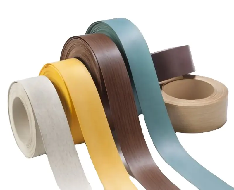 Toco Best Prices The Latest Wide Solid Color Decorative Wood Veneer PVC Edge Banding Tape Door Self-Adhesive