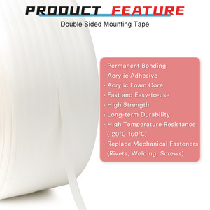 Cinta de Espuma Acrílica de Doble Cara de Grado Industrial en Rollo Jumbo con Fuerte Adhesión para Ensamblaje de Productos Electrónicos, Fijación de Metal y Plástico - Product Image 2