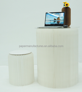 Nuevo taburete de papel plegable ecológico H42cm taburete plegable portátil creativo muebles de ahorro de espacio silla plegable de papel - Product Image 2
