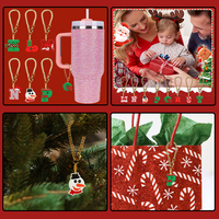 Charmes de sac de créateur Breloques de tasse pour décoration de l'arbre de Noël Pendentif personnalisé Pvc Porte-clés Décorations Décoration intérieure