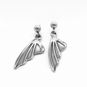 yunnique <b>Wings</b> Drop <b>Earrings</b> Stainless Steel Geometric Design Fashion Jewelry For Women - Product Image 1