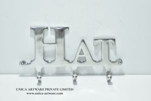 Hat <b>Wall</b> <b>Hook</b> Modern Metal <b>Hook</b> <b>Rack</b> for Hats Caps Keys Coats & Entryway Home Decor Handmade Home Decor by Unica Artware - Product Image 3