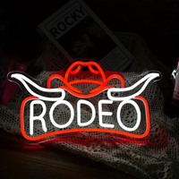 Lampe néon personnalisée en forme de chapeau de cowboy, enseigne néon LED de cowboy western, cadeau unique pour la décoration murale de la maison, du pub ou de la salle.
