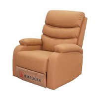 Vente en gros de fauteuil inclinable moderne avec assise rembourrée en cuir et dossier extensible Fonction de massage manuel Rembourrage avec cadre en métal
