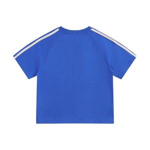 Kids Ribbon Short Sleeve Plain Blank Boxy Custom Cropped Sports High Quality Wholesale <strong>Boys</strong> <strong>T</strong> <strong>Shirts</strong> - Product Image 3