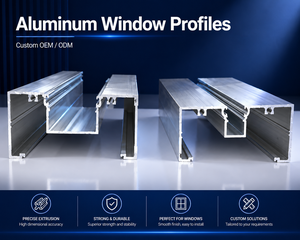 Perfiles de Aluminio Anodizado de la Serie 6000 para Ventanas y Puertas, Extrusiones Industriales de Aluminio para Construcción y Cocina - Product Image 2