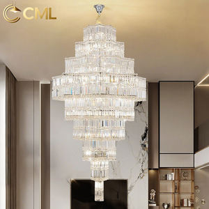 <span class=keywords><strong>Lustre</strong></span> en cristal de luxe pour villa duplex, grand luminaire suspendu pour hall d'hôtel haut de gamme, salon, salle de bal, éclairage moderne - Product Image 1