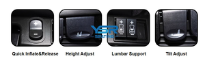 Asientos VIP Ajustables de Cuero de Lujo YSR 714-1P para Autocaravanas, Furgonetas y Autobuses, Asiento Cama Plegable Impermeable - Product Image 6