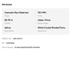 Food Grade Sorbitol Powder & Liquid 70% Healthy Sweetener for Food Beverage Cosmetic Use - Product Image 6
