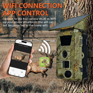 Trail <b>Camera</b> 4K WiFi Solar Powered Infrared Night Vision IP65 Waterproof <b>Outdoor</b> Hunting <b>Camera</b> with App Control - Product Image 1