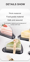 Boîtes à Gâteaux en Plastique Transparent Personnalisées, Grandes Boîtes d'Emballage Cadeau pour Tranches de Tiramisu et Mini Gâteaux, Conteneurs Jetables Triangulaires
