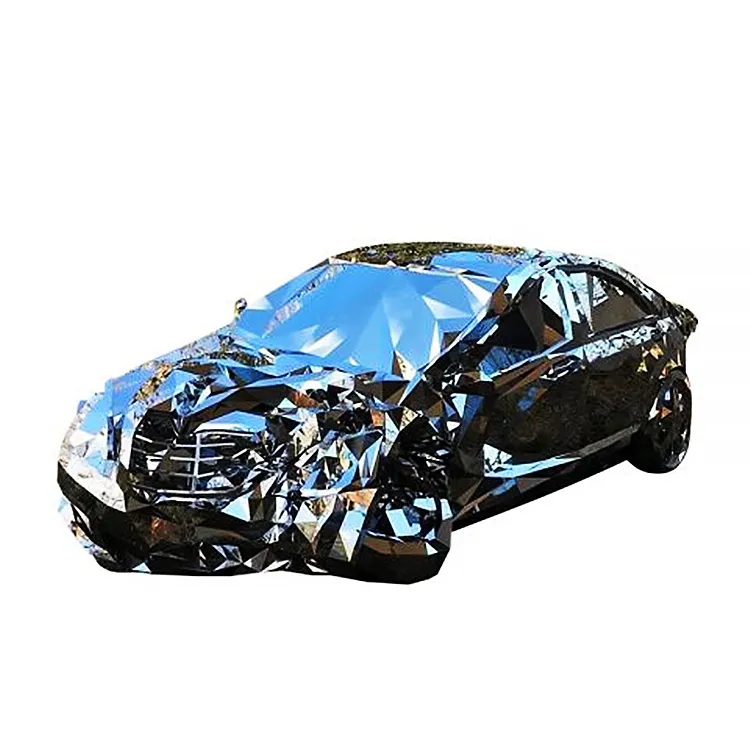 Ayna bitirmek arabalar paslanmaz çelik heykeller Model araba heykel