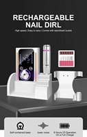 Machine à polir les ongles rechargeable Hadiyah Beauty 45000 tr/min pour le retrait et le polissage professionnels du vernis à ongles