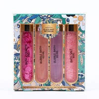 Kit de bain pour femmes, savon végétalien de luxe relaxant en papier, sels de bain douche, gel moussant pour le corps, coffret cadeau