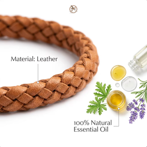 <span class=keywords><strong>Pulsera</strong></span> Repelente de Mosquitos, Paquete de 10, Fábrica, Citronela Natural, Cuero Trenzado, Sin DEET, Resistente al Agua, 72 Horas, Talla Estadounidense - Product Image 2