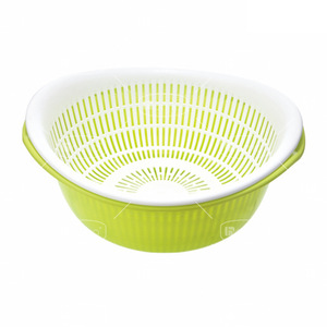 Double Layer Drain Strainer <b>Large</b> Capacity Vegetable Washing Basket Rice Strainer Kitchen Fruit And Vegetable Colander Green - Product Image 5
