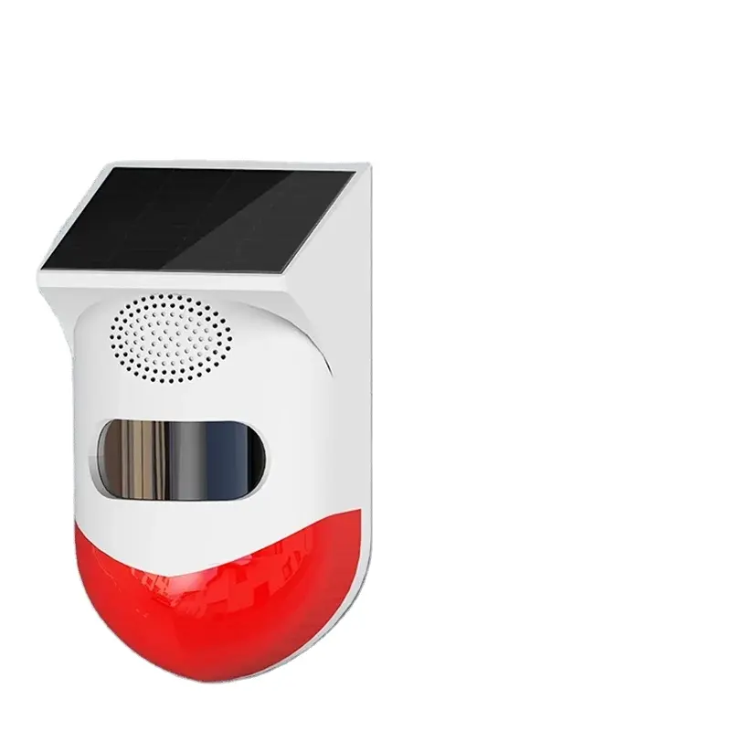 Tuya Smart WiFi Detector de movimiento infrarrojo Solar al aire libre PIR inalámbrico sirena estroboscópica Detector sonido alarma impermeable Control remoto