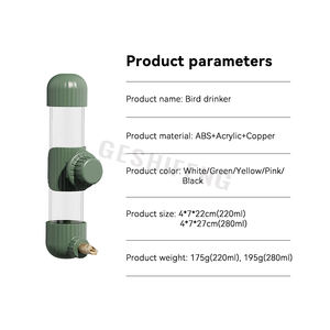 Accesorio para Jaula de Pájaros, Botella de Agua Colgante para Pájaros, Bebedero para Pájaros, Dispensador Automático de Agua para Mascotas para Loros, Guacamayos, Cacatúas - Product Image 6