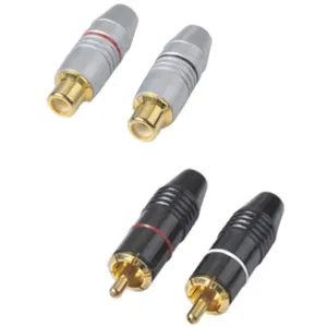 Hot selling hifi audio phono subwoofer speaker plug gold rca connector male and female