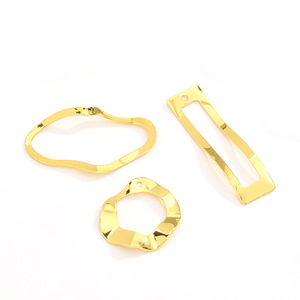 Pendentif Géométrique Irrégulier Nantong en Cuivre Plaqué Or 18K, Breloques DIY pour Boucles d'Oreilles, Unisexe, Usage Quotidien - Product Image 5