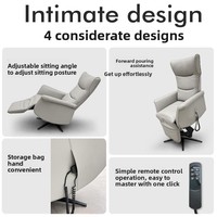 Ascenseur électrique canapé en cuir véritable multifonctionnel rotatif inclinable simple télécommande debout meubles de maison
